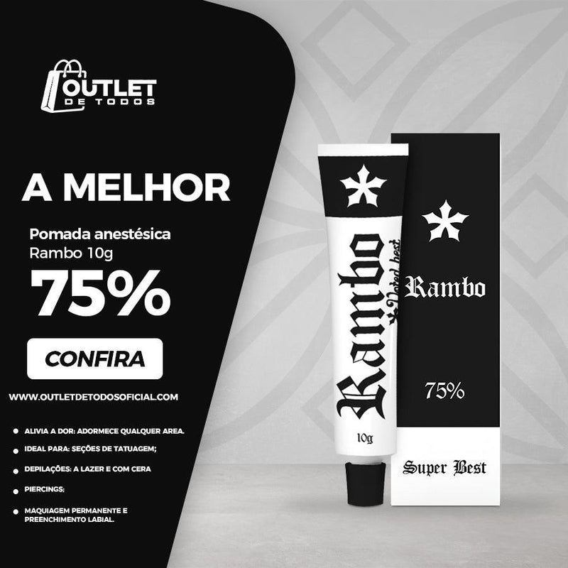 Pomada Anestésica Rambo 75% EXTRA FORTE. - Outlet De Todos