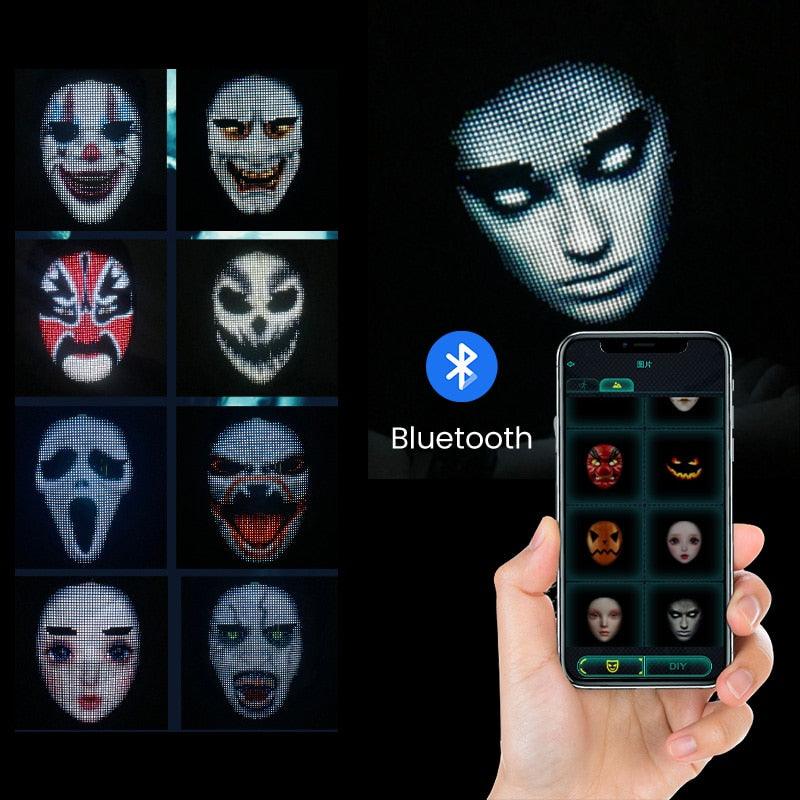 Mascara Display LED Bluetooth - Outlet De Todos