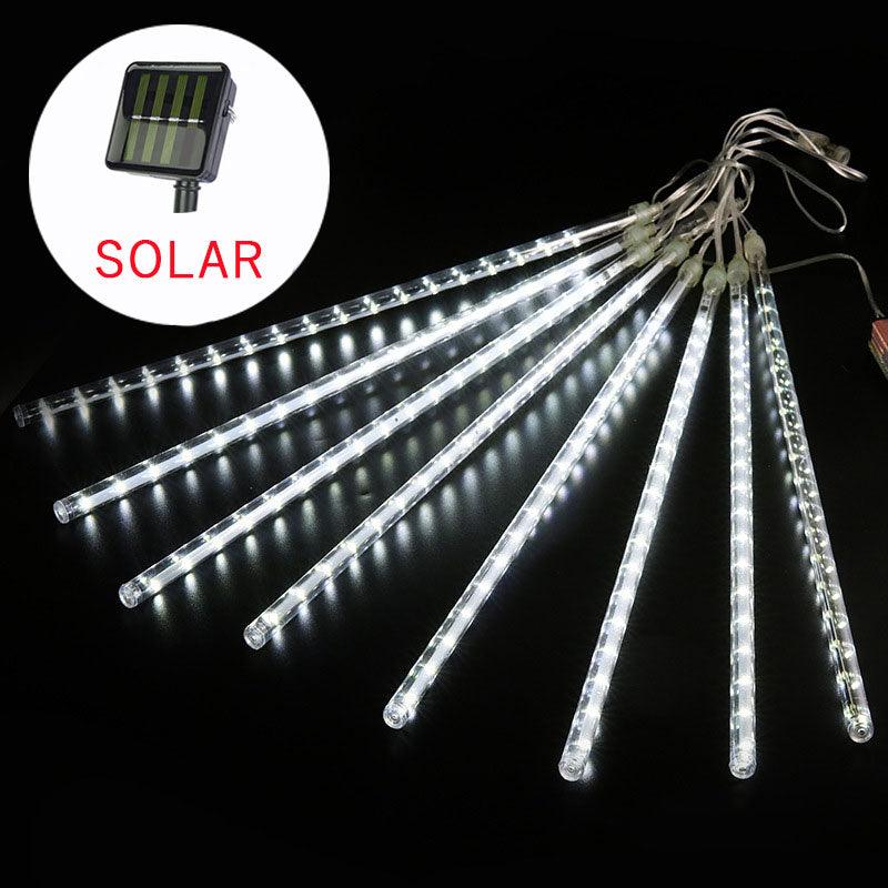 Luzes de chuva de meteoros LED com gerador solar  não precisa ligar na energia - Outlet De Todos